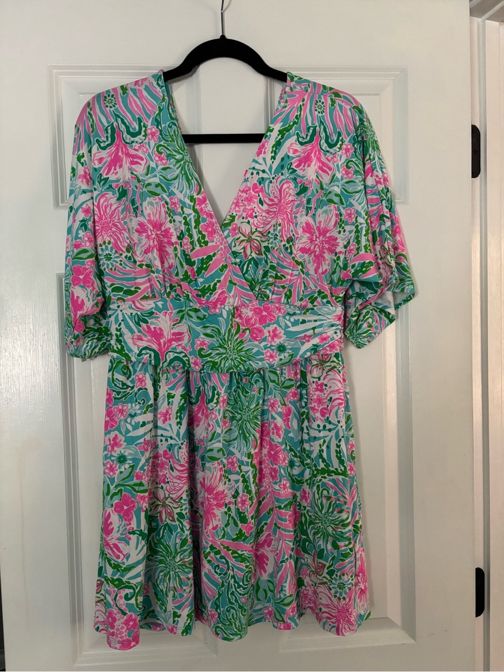 Lilly Pulitzer Pink, Teal & Green Floral Dress